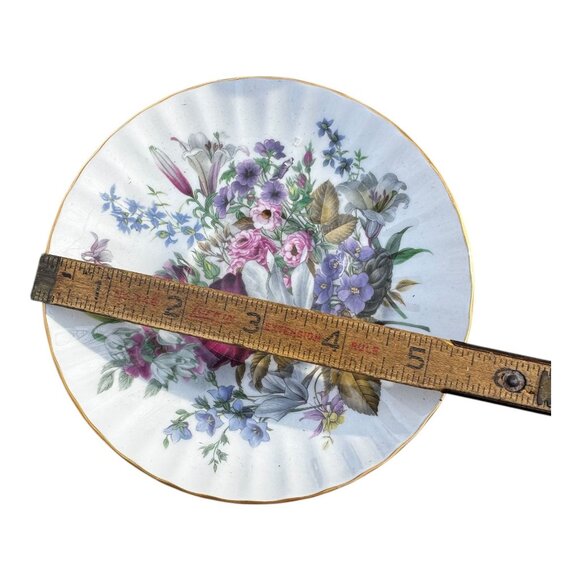 Crown Staffordshire Fine Bone China Floral Teacup & Saucer Set Victorian England - Picture 11 of 13